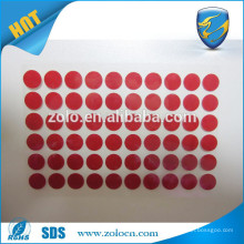 water damage sticker,water indicator color change sticker,water sensitive color changing labels